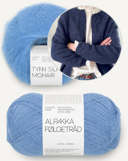 Peacock Cardigan | romantisches Muster aus Alpakka Folgetrad und Tynn Silk Mohair