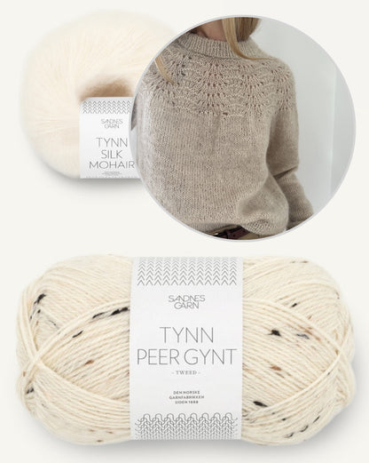 LeKnit Peacock Jumper mit Tynn Peer Gynt und Tynn Silk Mohair von Sandnes Garn 9
