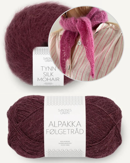 Peacock Scarf - Sandnes Edition | leichtes Pfauenmuster aus Alpakka Folgetrad und Tynn Silk Mohair