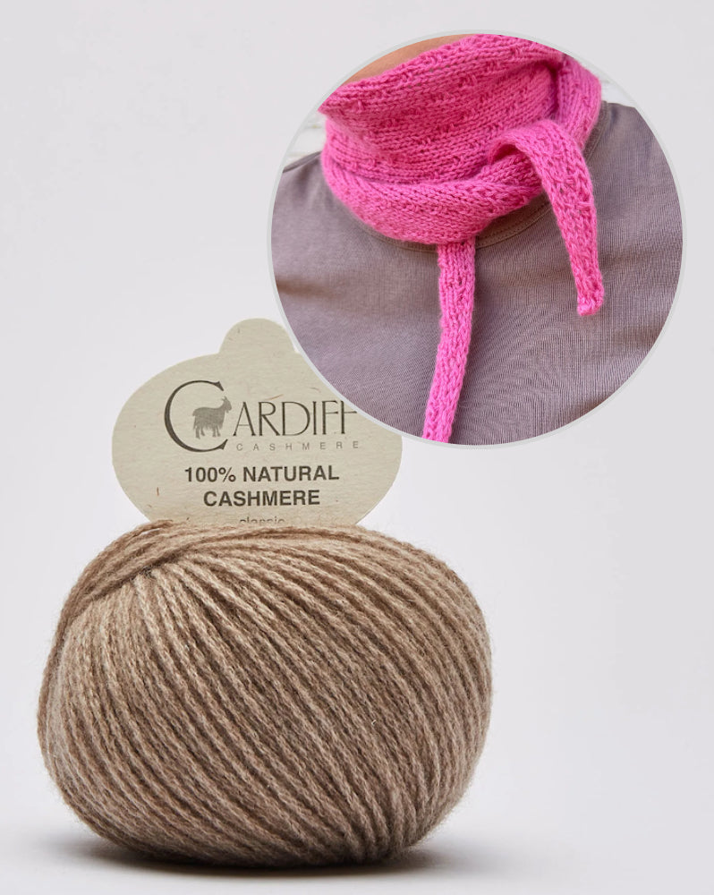 Rabea von gute-garne Pebble Scarf mit Classic Cashmere von Cardiff 17