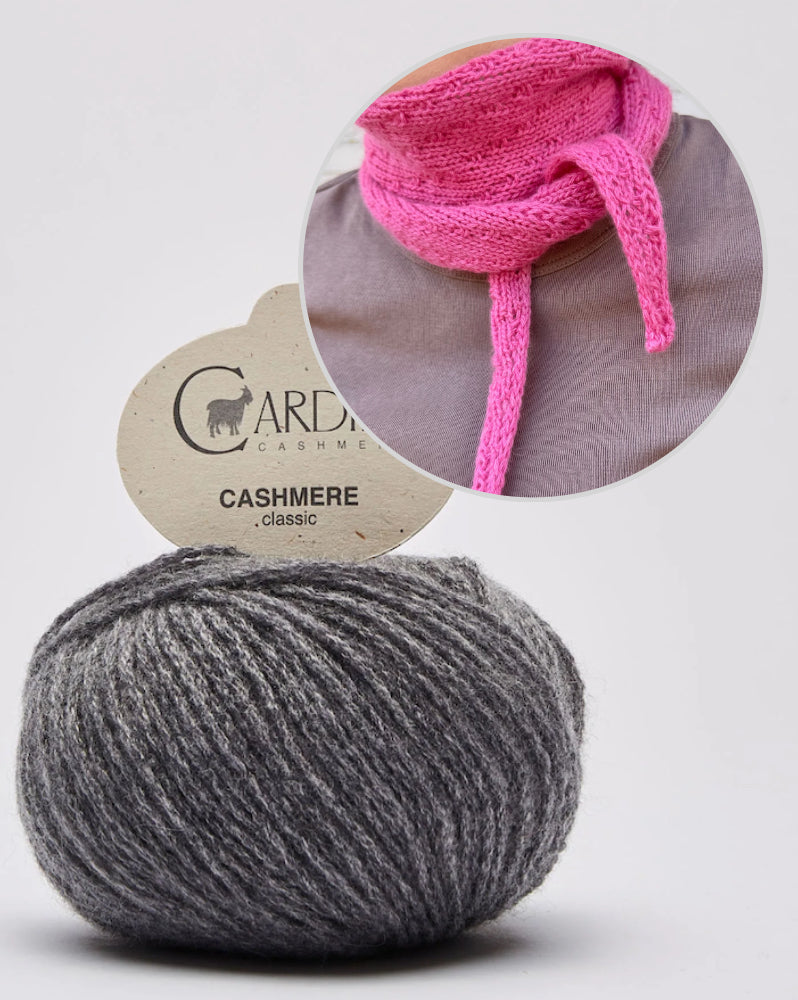 Rabea von gute-garne Pebble Scarf mit Classic Cashmere von Cardiff 19