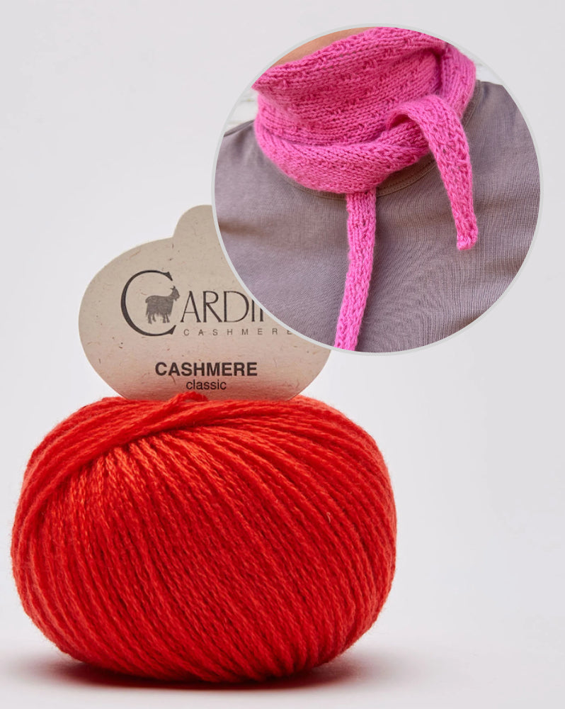 Rabea von gute-garne Pebble Scarf mit Classic Cashmere von Cardiff 18