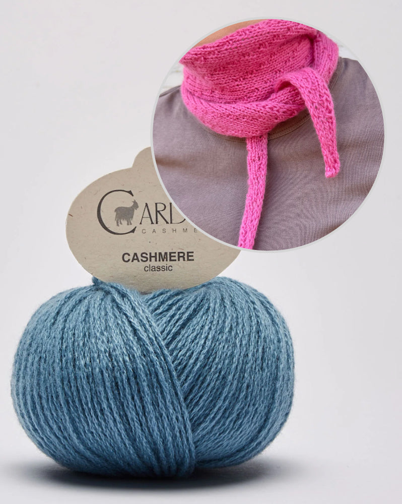 Rabea von gute-garne Pebble Scarf mit Classic Cashmere von Cardiff 20