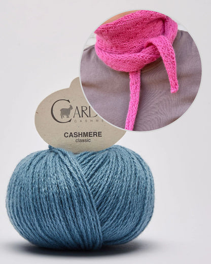 Rabea von gute-garne Pebble Scarf mit Classic Cashmere von Cardiff 20