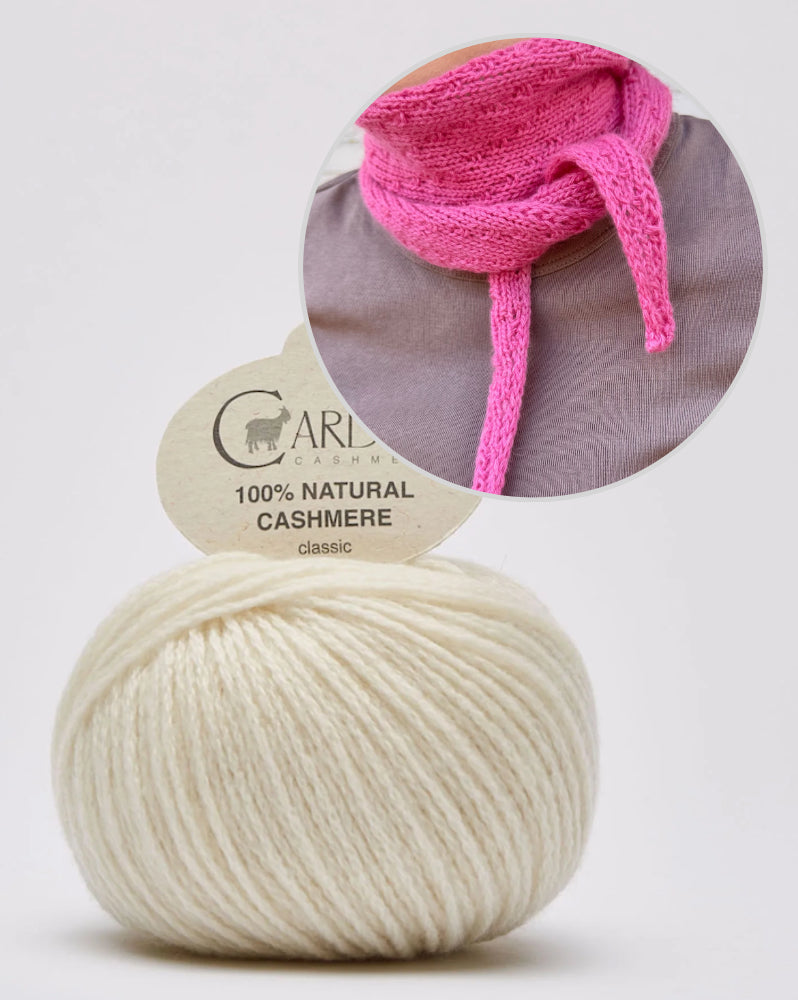 Rabea von gute-garne Pebble Scarf mit Classic Cashmere von Cardiff 23