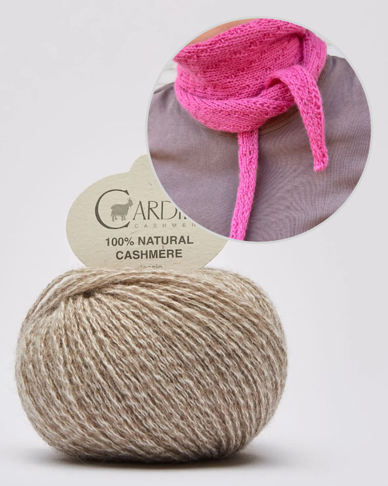 Rabea von gute-garne Pebble Scarf mit Classic Cashmere von Cardiff 25