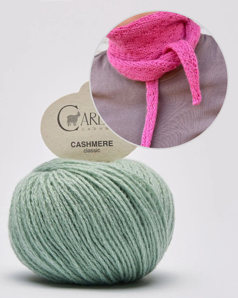 Rabea von gute-garne Pebble Scarf mit Classic Cashmere von Cardiff 22