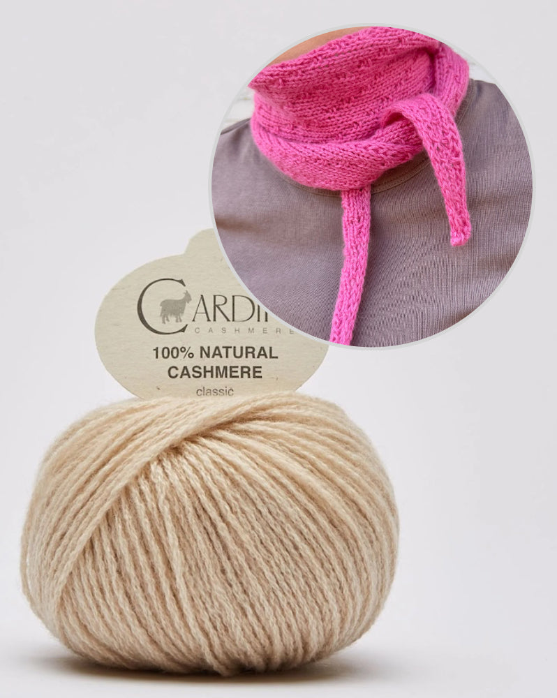 Rabea von gute-garne Pebble Scarf mit Classic Cashmere von Cardiff 16