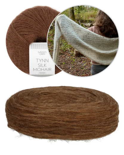 Rabea von gute-garne Pebble Shawl mit Plötulopi von Lopi Island und Tynn Silk Mohair von Sandnes Garn 13