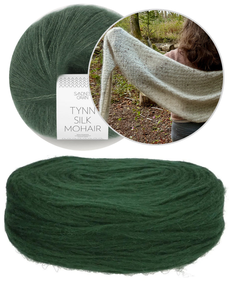 Rabea von gute-garne Pebble Shawl mit Plötulopi von Lopi Island und Tynn Silk Mohair von Sandnes Garn 18