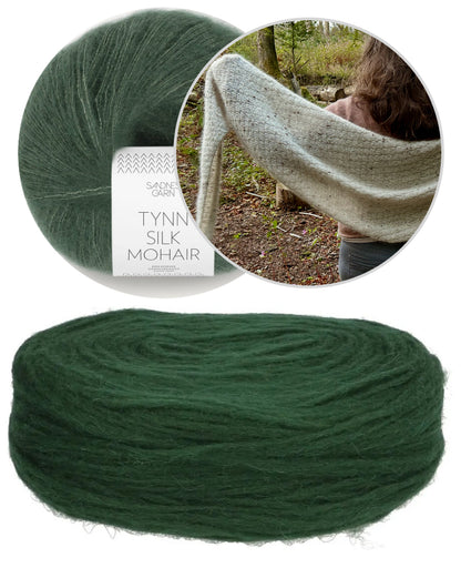 Rabea von gute-garne Pebble Shawl mit Plötulopi von Lopi Island und Tynn Silk Mohair von Sandnes Garn 18