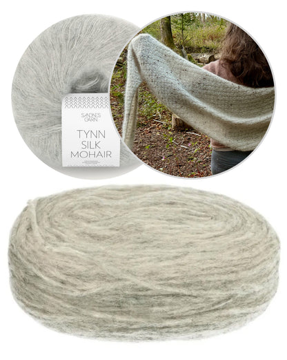 Rabea von gute-garne Pebble Shawl mit Plötulopi von Lopi Island und Tynn Silk Mohair von Sandnes Garn 14