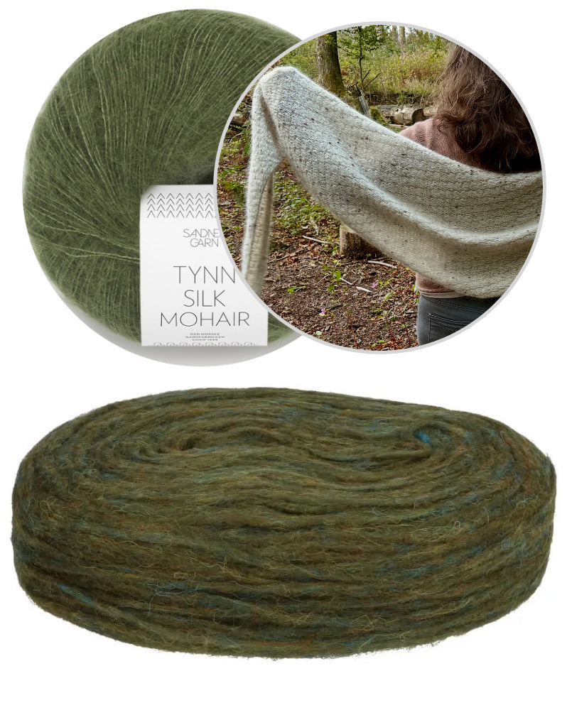 Rabea von gute-garne Pebble Shawl mit Plötulopi von Lopi Island und Tynn Silk Mohair von Sandnes Garn 19