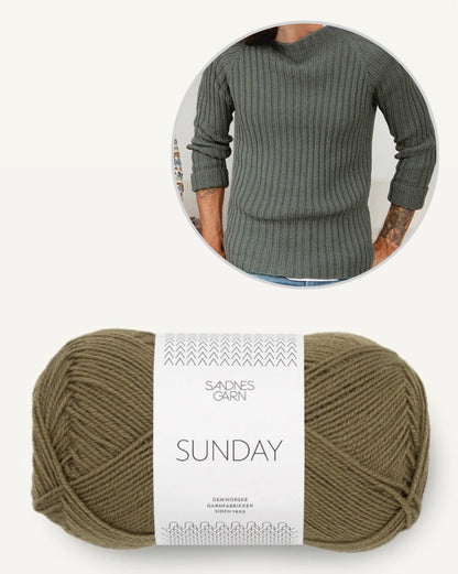 Peters Seaman Sweater | in rib pattern made from Sunday by Sandnes Garn