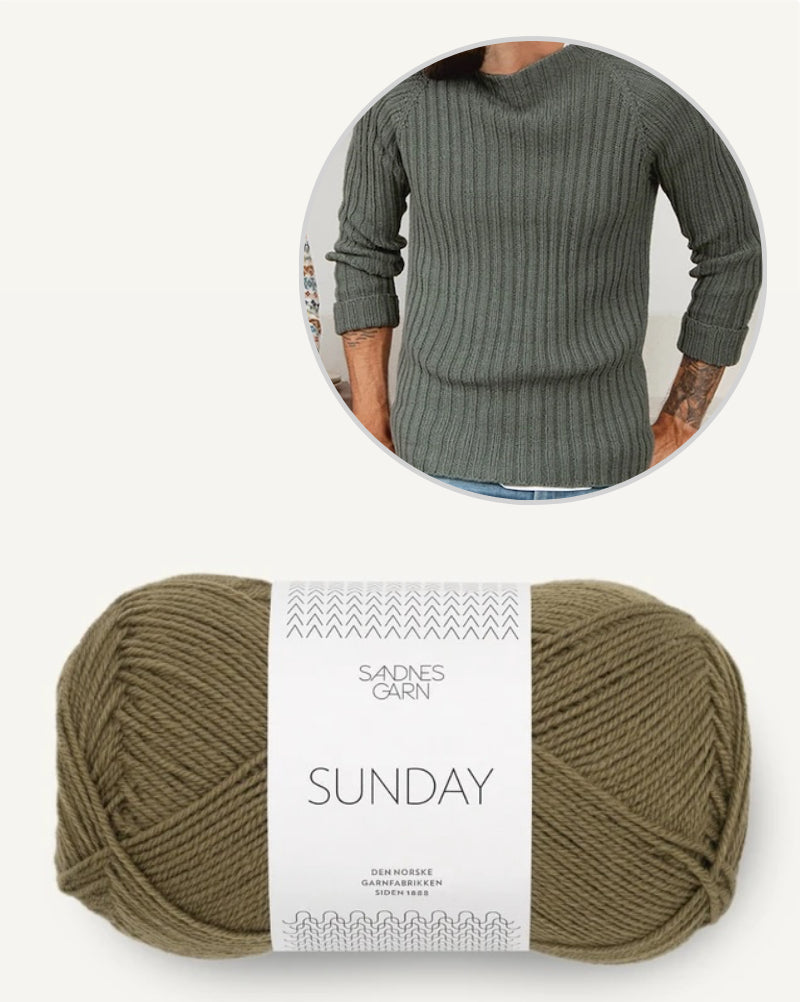 Peters Seaman Sweater | in rib pattern made from Sunday by Sandnes Garn