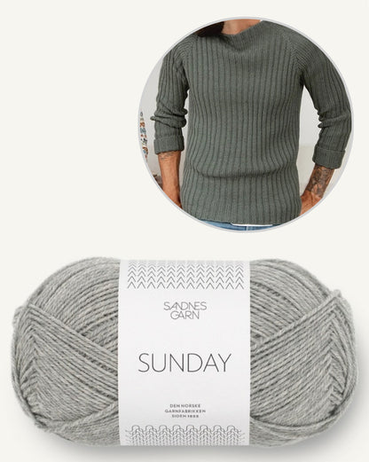 Peters Seaman Sweater | in rib pattern made from Sunday by Sandnes Garn