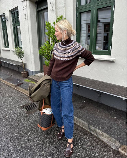 Celeste Sweater | einfacher Norweger mit Peer Gynt von Sandnes Garn