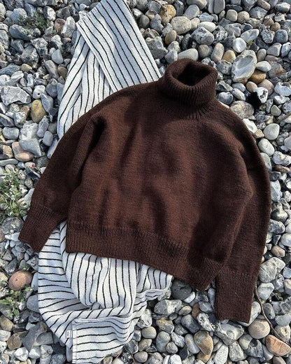 PetiteKnit, Chestnut Sweater, cacao nibs 2