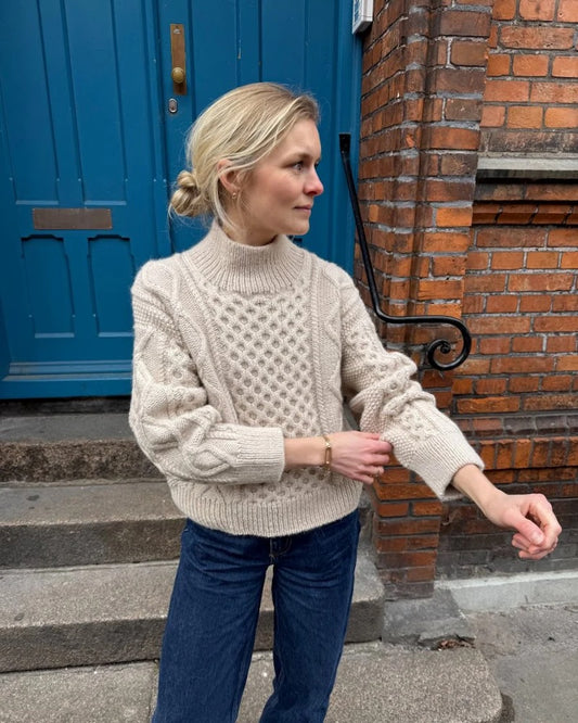 Dagmar Sweater | klassisches Zopfmuster aus Peer Gynt und Alpakka Folgetrad