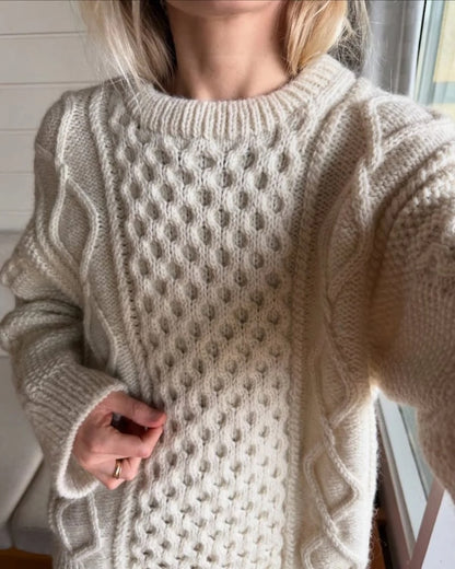 Dagmar Sweater | klassisches Zopfmuster aus Peer Gynt und Alpakka Folgetrad