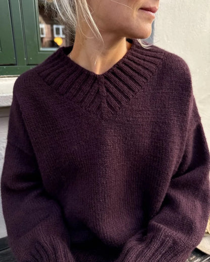 Hannah Sweater V-Neck | lässig bequem aus Atlas by PetiteKnit von Sandnes Garn