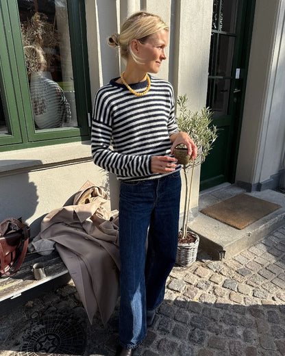 Olga Blouse | luxuriöse Streifen aus Classic Cashmere von Cardiff