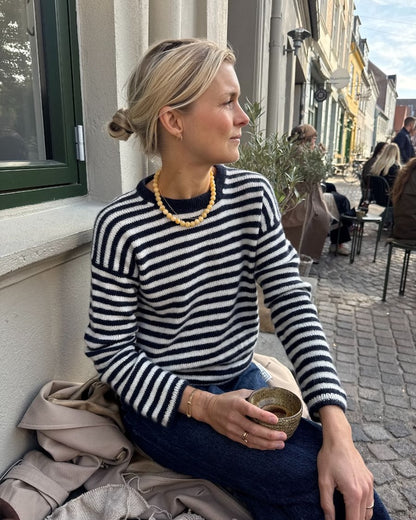 Olga Blouse | luxuriöse Streifen aus Classic Cashmere von Cardiff