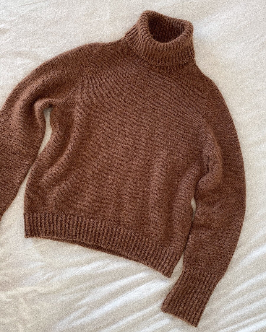 PetiteKnit Terrazzo Sweater Farbe braun Alpakka Ull mit Tynn Silk Mohair2