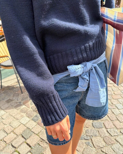 Vega Sweater | klassischer Pullover aus Double Sunday von Sandnes Garn