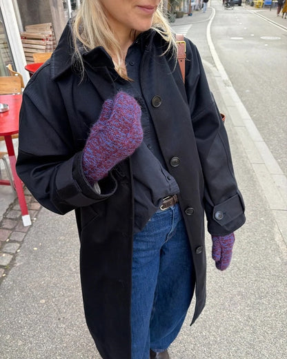 Ensemble Yoko | magnifique bonnet avec des moufles assorties en laine d’alpaga et fil d’alpaga de Sandnes Garn