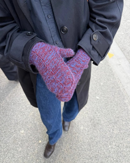 Ensemble Yoko | magnifique bonnet avec des moufles assorties en laine d’alpaga et fil d’alpaga de Sandnes Garn
