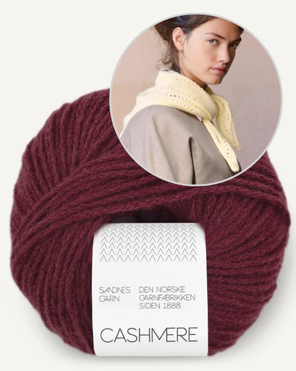 Petra Scarf | Lochmustertuch aus Cashmere von Sandnes Garn