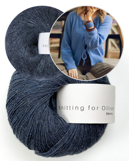 Picnic Cardigan | verspielt und lässig aus Merino und Soft Silk Mohair von Knitting for Olive