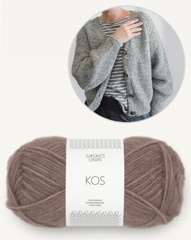 Piilo Cardigan fluffy soft jacket with Kos from Sandnes yarn