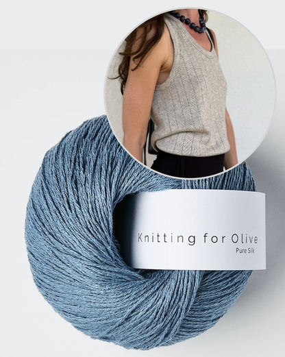 Pinstripe Tank Top | zartes Top aus Pure Silk von Knitting for Olive