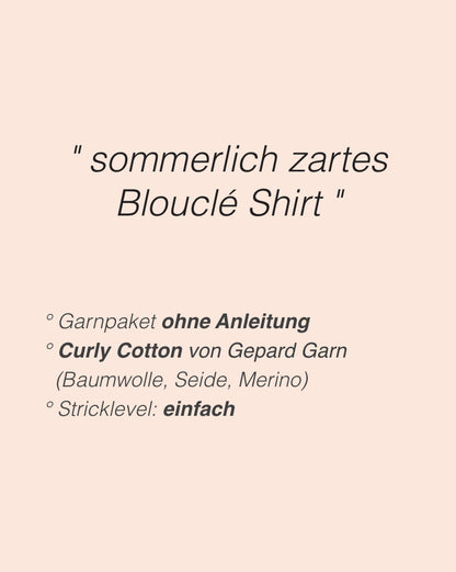 Plain Yoke Tee 19 | sommer Bouclé-shirt i Curly Cotton fra Gepard Garn