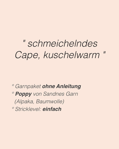 Plain Yoke Poncho | leicht und weich aus Poppy von Sandnes Garn