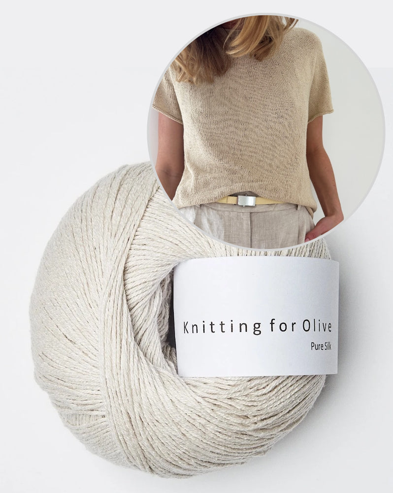 LeKnit Plain Yoke Tee 28 mit Pure Silk von Knitting for Olive 7