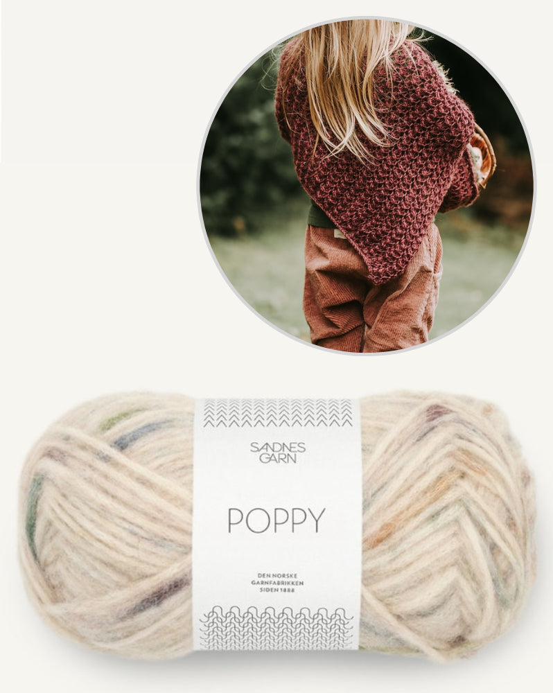 Poncho Akina Kids von Kleinigkeitenliebe mit Poppy von Sandnes Garn 12