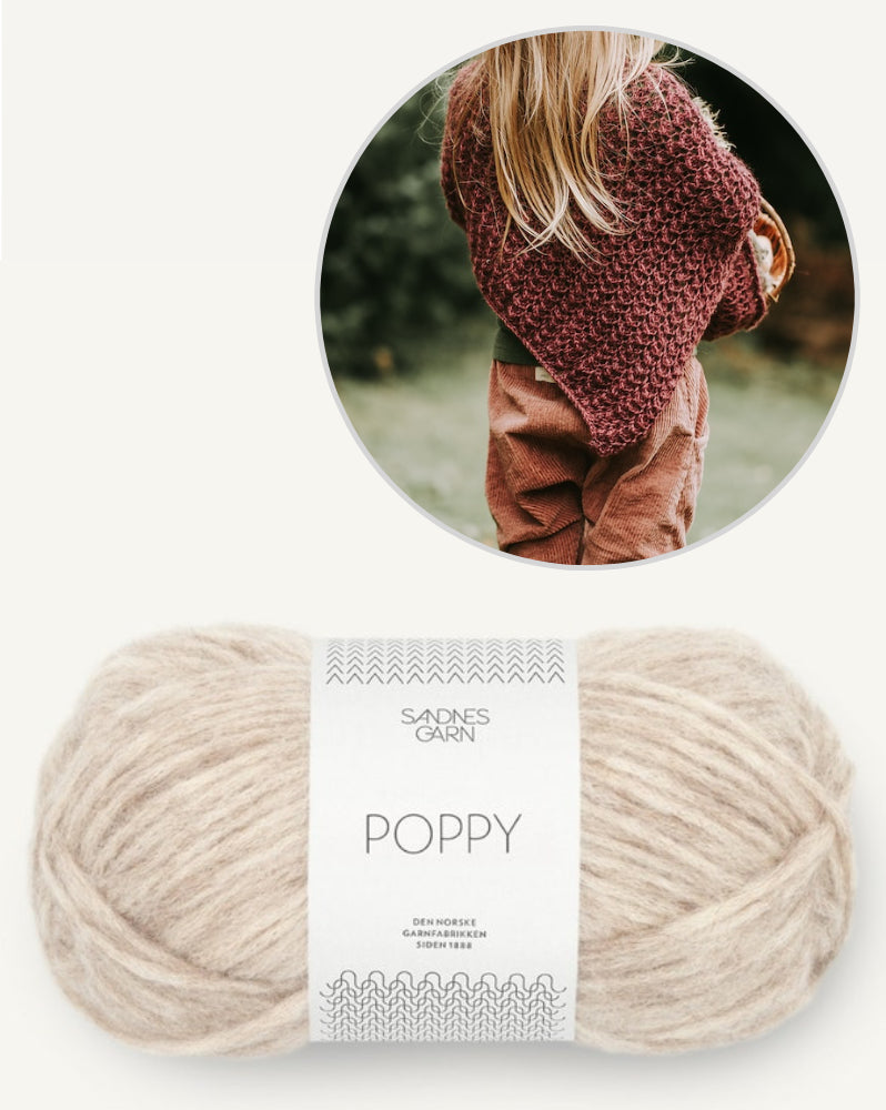 Poncho Akina Kids von Kleinigkeitenliebe mit Poppy von Sandnes Garn 10