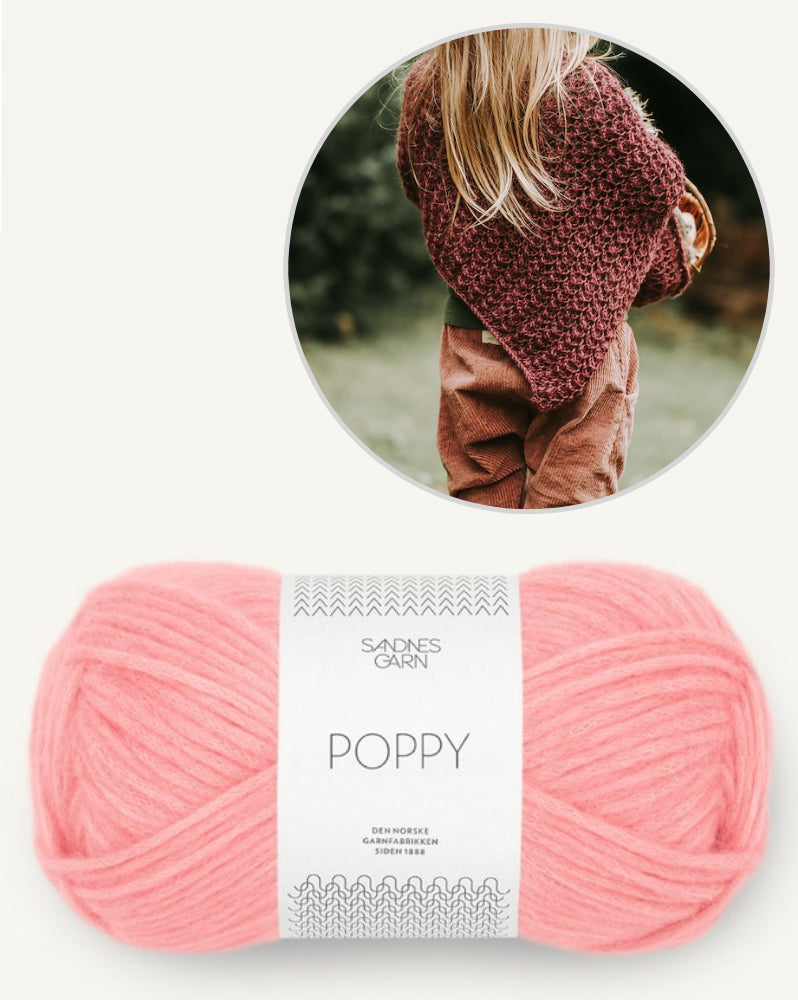 Poncho Akina Kids von Kleinigkeitenliebe mit Poppy von Sandnes Garn 9
