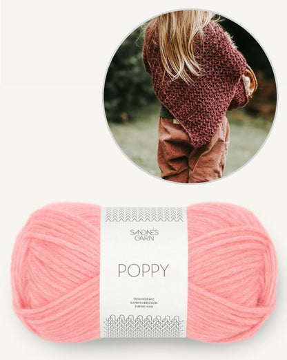 Poncho Akina Kids von Kleinigkeitenliebe mit Poppy von Sandnes Garn 9