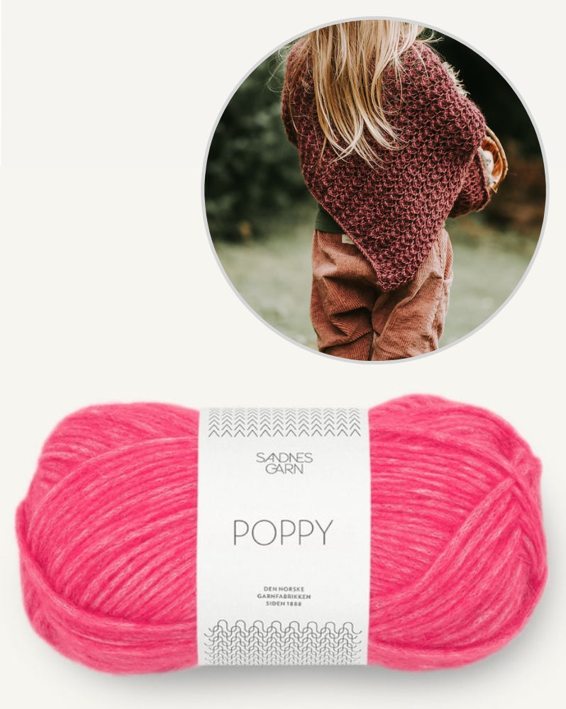 Poncho Akina Kids von Kleinigkeitenliebe mit Poppy von Sandnes Garn 14