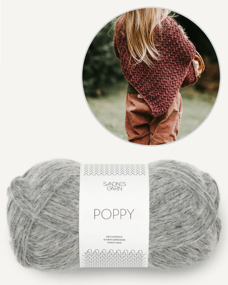 Poncho Akina Kids von Kleinigkeitenliebe mit Poppy von Sandnes Garn 11