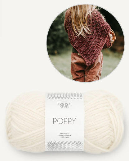 Poncho Akina Kids von Kleinigkeitenliebe mit Poppy von Sandnes Garn 13