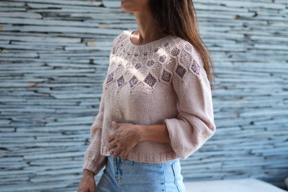 Kaleidoscope Sweater | glitzer Perlen und Double Sunday von Sandnes Garn