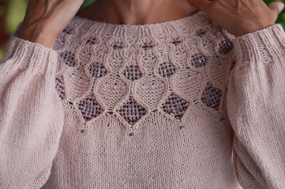 Kaleidoscope Sweater | glitzer Perlen und Double Sunday von Sandnes Garn