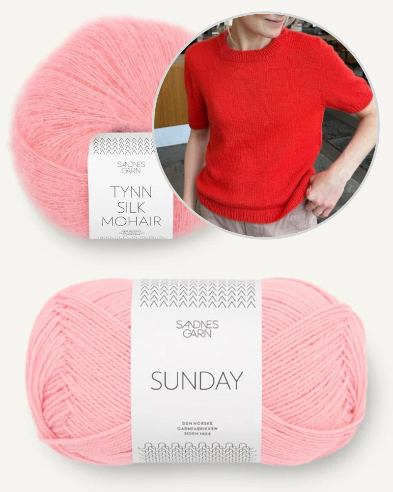 Poppy Tee von PetiteKnit mit Sunday und Tynn Silk Mohair von Sandnes Garn 11