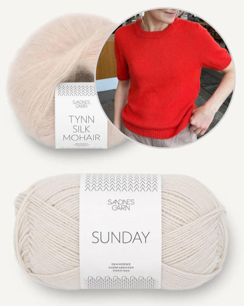 Poppy Tee von PetiteKnit mit Sunday und Tynn Silk Mohair von Sandnes Garn 9