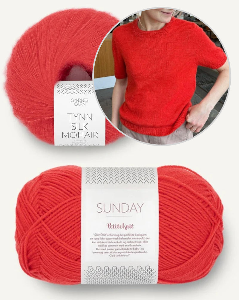 Poppy Tee von PetiteKnit mit Sunday und Tynn Silk Mohair von Sandnes Garn 7